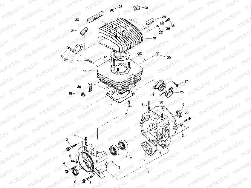 Crankcase and Cylinder Assembly (4918411841032A) | Crankcase and Cylinder Assembly (4918411841032A)