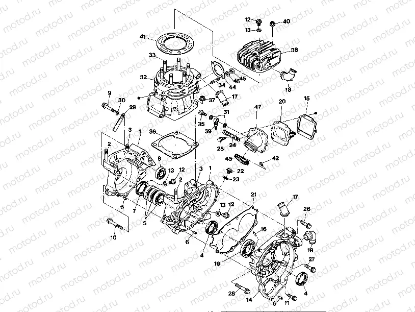 Crankcase and Cylinder Assembly (4918531853035A) | Crankcase and Cylinder Assembly (4918531853035A)