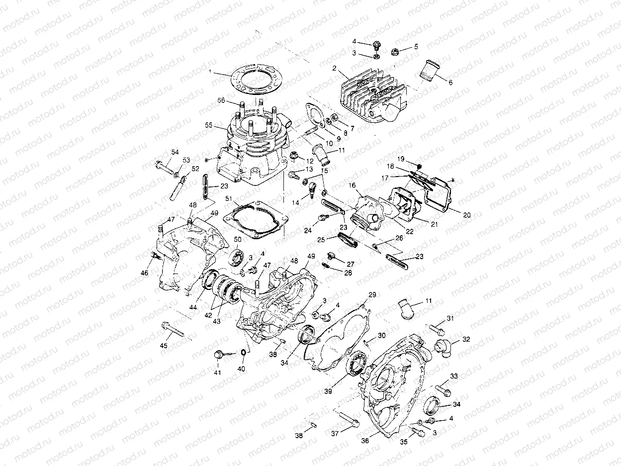 CRANKCASE and CYLINDER Scrambler W957840 (4927252725C013) | CRANKCASE and CYLINDER Scrambler W957840 (4927252725C013)