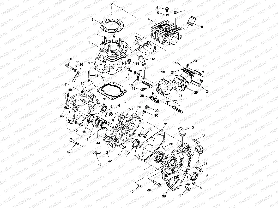 CRANKCASE and CYLINDER Sport 400L W948540 (4927232723C007) | CRANKCASE and CYLINDER Sport 400L W948540 (4927232723C007)