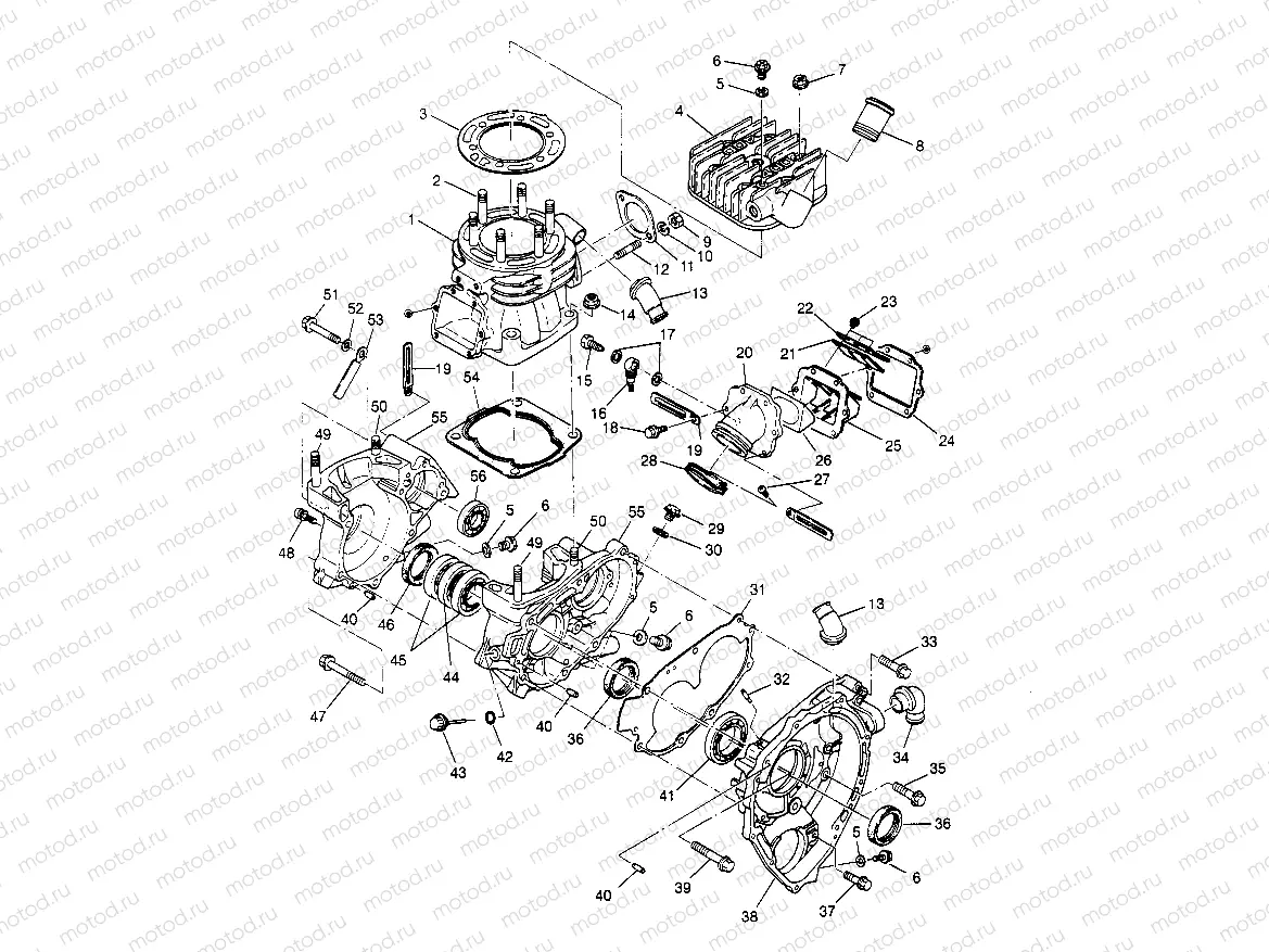 CRANKCASE and CYLINDER Sportsman 4x4 W948040 (4926842684C011) | CRANKCASE and CYLINDER Sportsman 4x4 W948040 (4926842684C011)