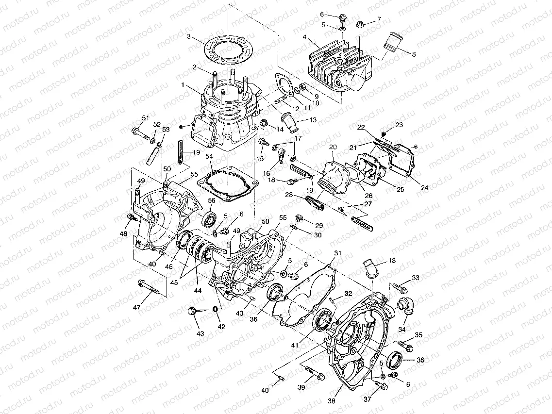 CRANKCASE and CYLINDER SWEDISH 4x4 400L S948140 (4926912691C012) | CRANKCASE and CYLINDER SWEDISH 4x4 400L S948140 (4926912691C012)