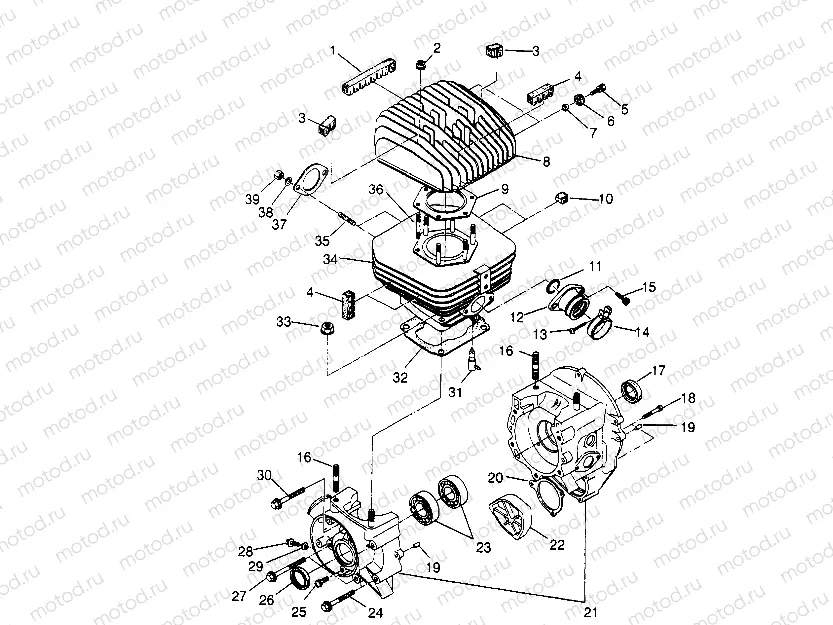 CRANKCASE and CYLINDER Trail Blazer W957221 (4930363036C007) | CRANKCASE and CYLINDER Trail Blazer W957221 (4930363036C007)