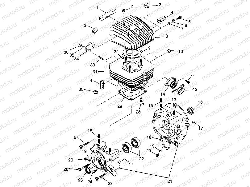 CRANKCASE and CYLINDER - W948527 (4926822682C005) | CRANKCASE and CYLINDER - W948527 (4926822682C005)