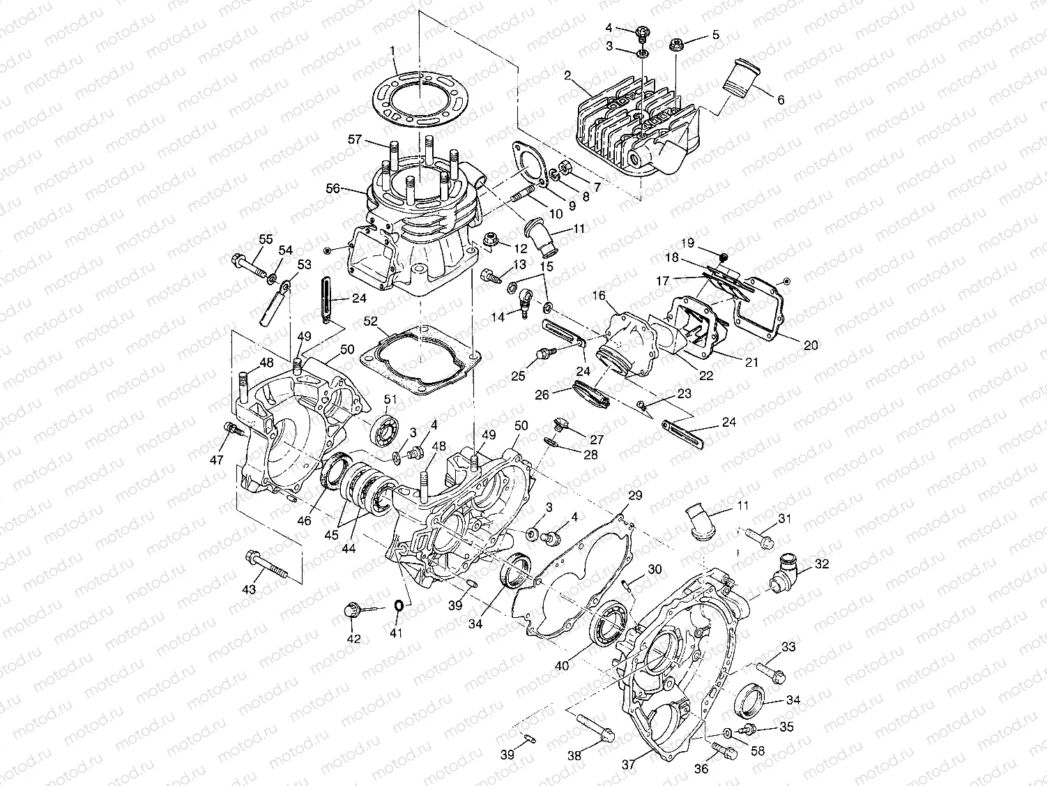 CRANKCASE and CYLINDER - W98BC38C (4947254725d001) | CRANKCASE and CYLINDER - W98BC38C (4947254725d001)