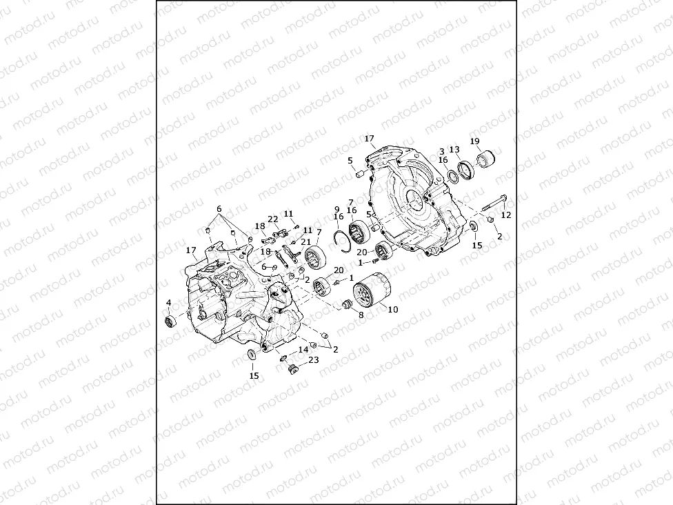 CRANKCASE AND ENGINE OIL FILTER