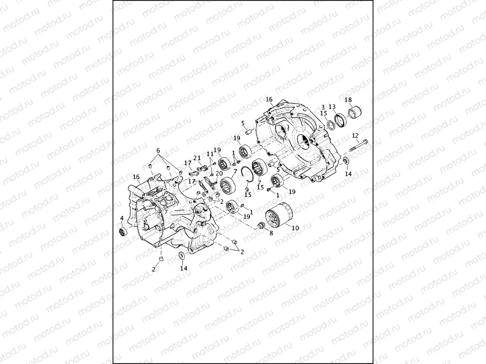 CRANKCASE AND ENGINE OIL FILTER