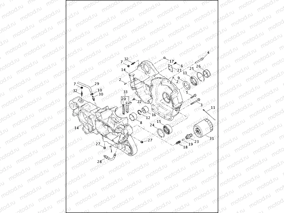 CRANKCASE AND GEARCASE