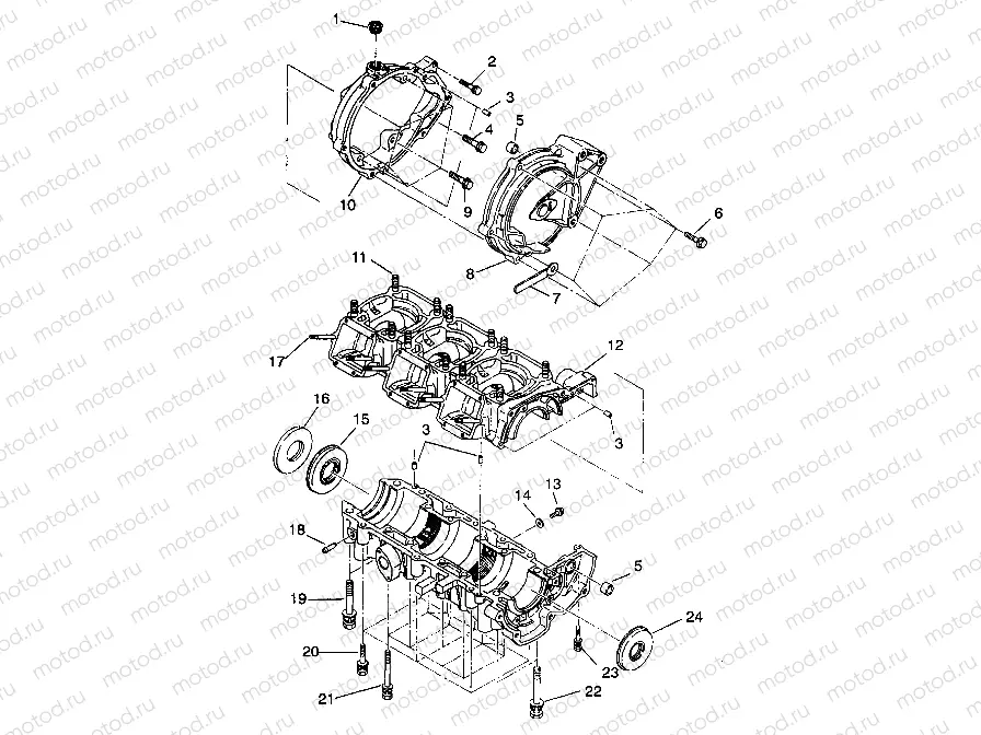 CRANKCASE ASSEMBLY SLT 750 B944170 (4925942594023A) | CRANKCASE ASSEMBLY SLT 750 B944170 (4925942594023A)
