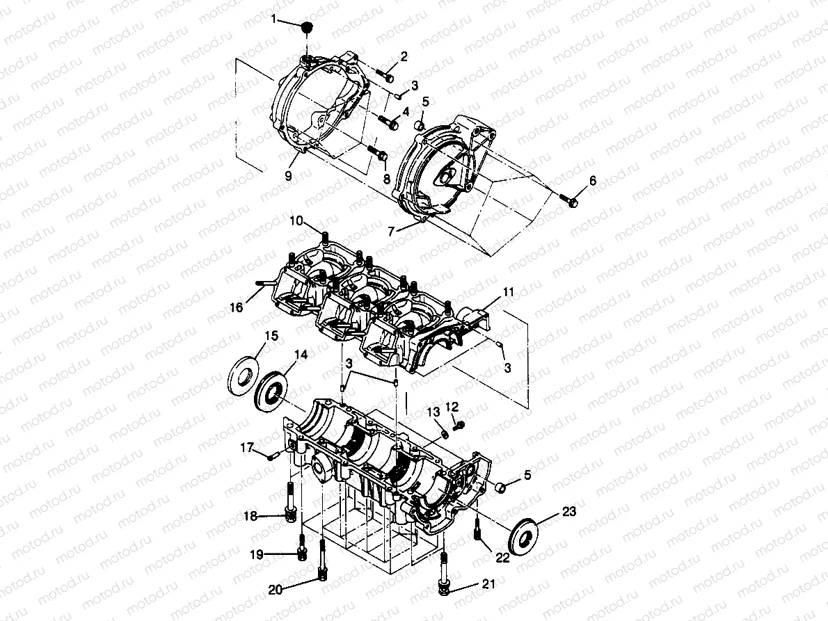 CRANKCASE ASSEMBLY SLT 780 B964588 and  Intl. SLT 780 I964588 (4935683568B014) | CRANKCASE ASSEMBLY SLT 780 B964588 and  Intl. SLT 780 I964588 (4935683568B014)
