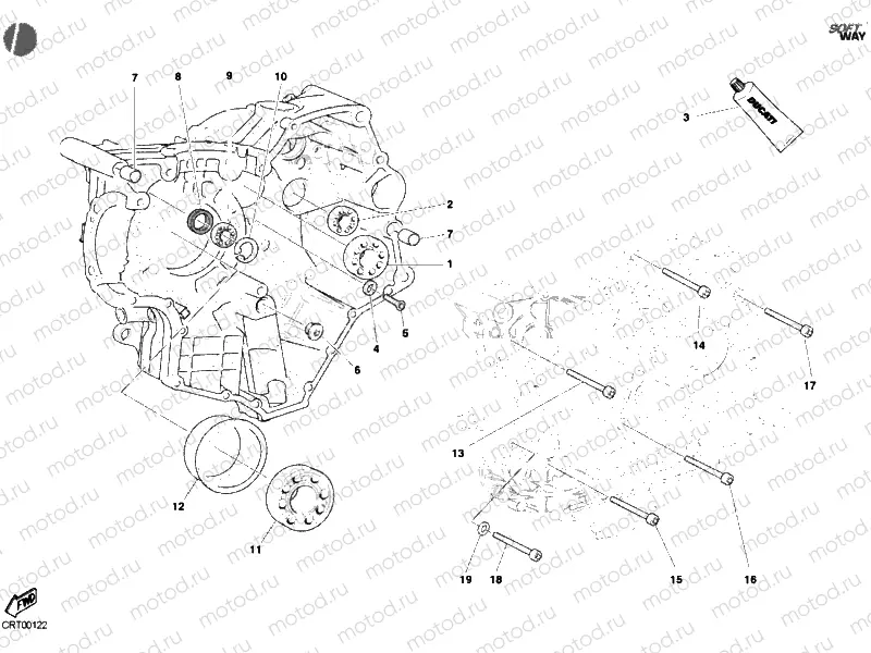 CRANKCASE BEARINGS » ENGINE CASE