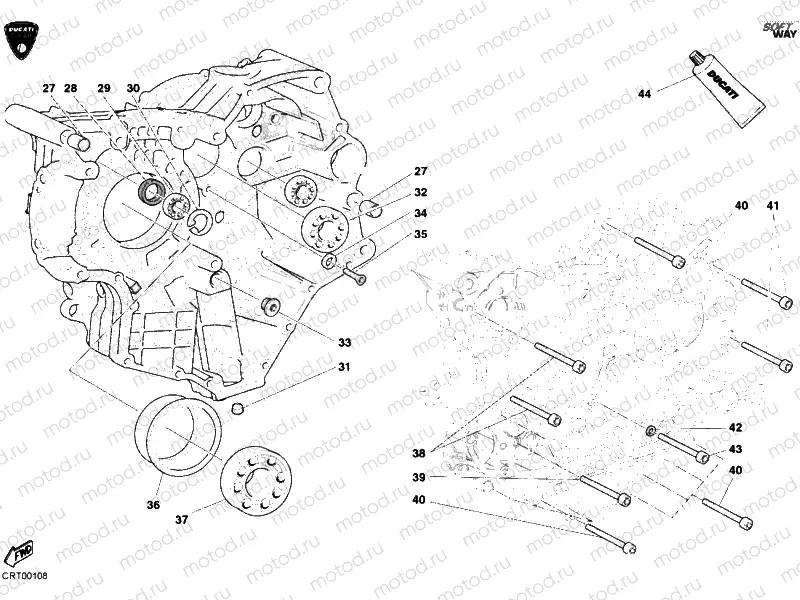 CRANKCASE BEARINGS » ENGINE CASE