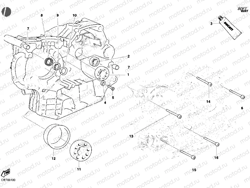 CRANKCASE BEARINGS » ENGINE CASE