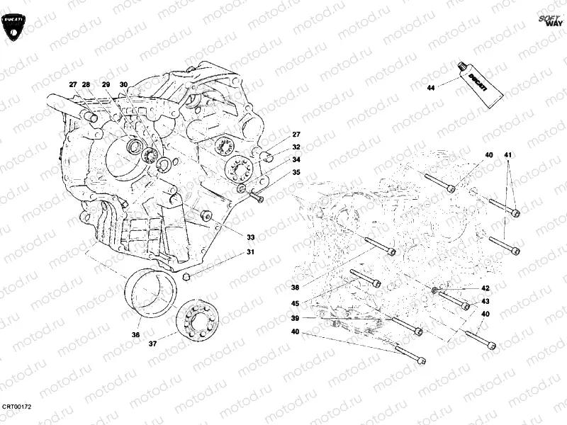 CRANKCASE BEARINGS » ENGINE CASE