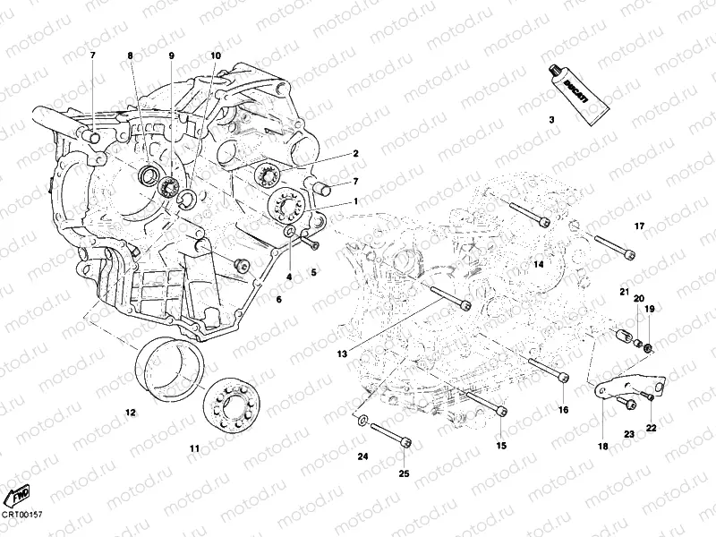 CRANKCASE BEARINGS » ENGINE CASE