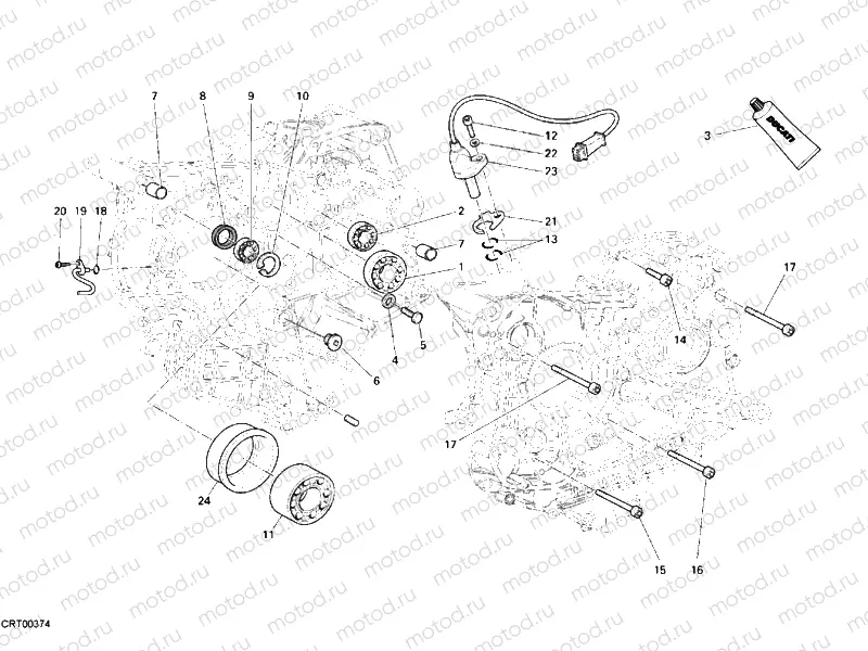 CRANKCASE BEARINGS » ENGINE CASE