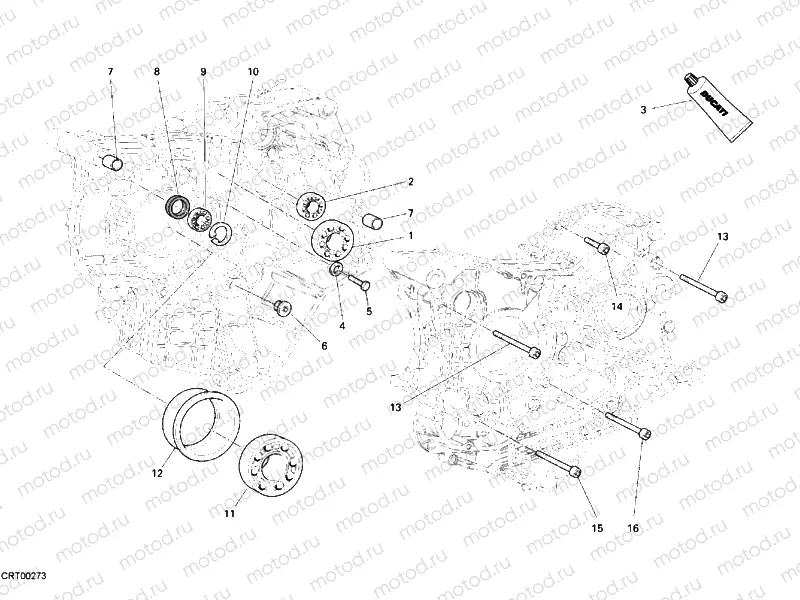CRANKCASE BEARINGS » ENGINE CASE