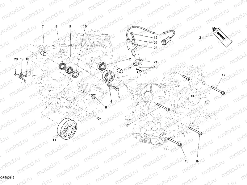 CRANKCASE BEARINGS » ENGINE CASE
