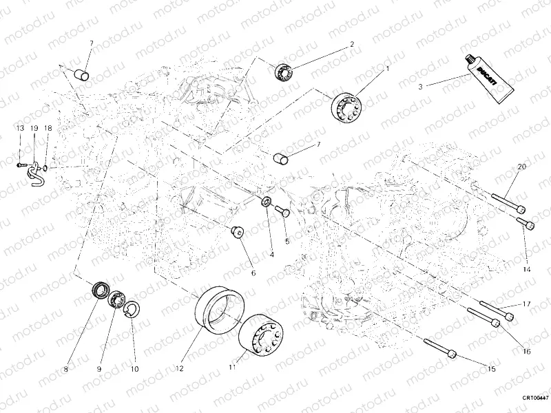 CRANKCASE BEARINGS » ENGINE CASE