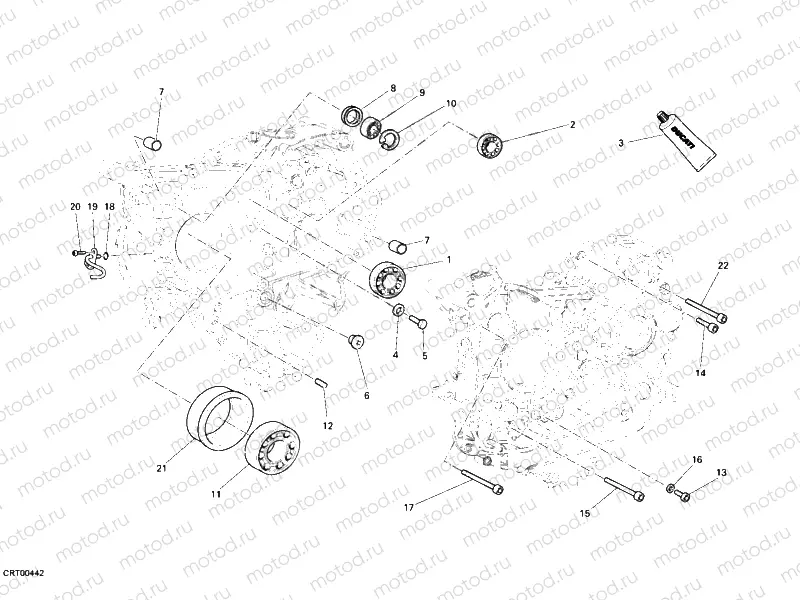 CRANKCASE BEARINGS » ENGINE CASE