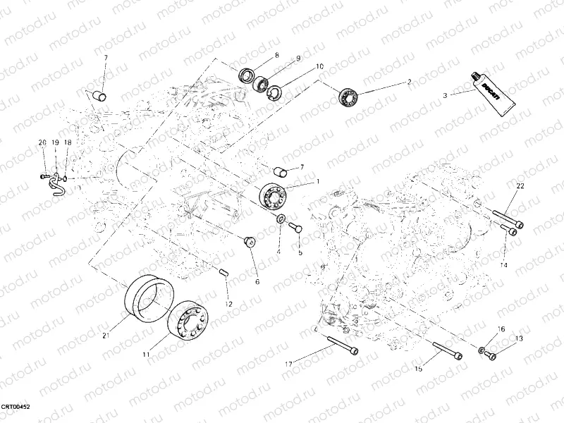 CRANKCASE BEARINGS » ENGINE CASE