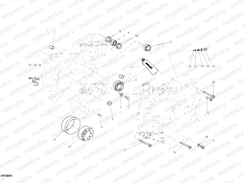 CRANKCASE BEARINGS » ENGINE CASE