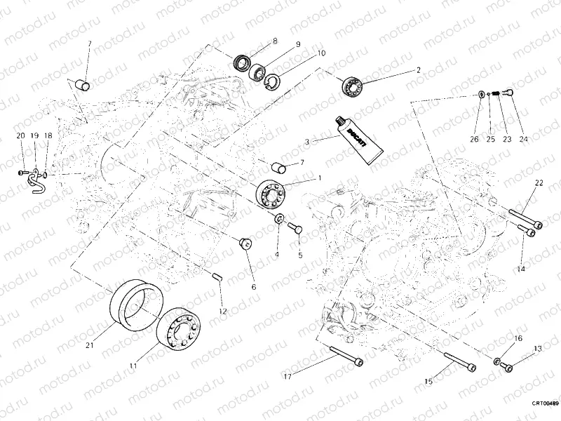 CRANKCASE BEARINGS » ENGINE CASE