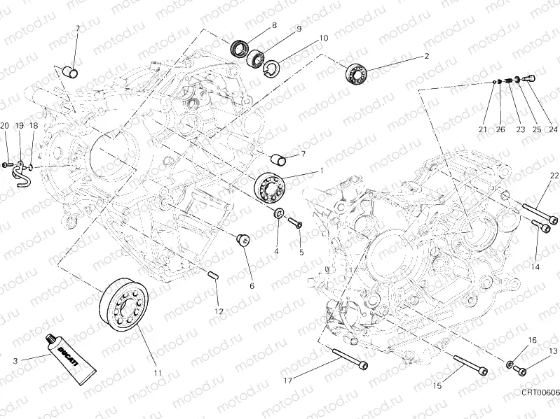 CRANKCASE BEARINGS » ENGINE CASE