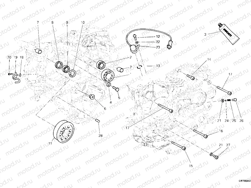 CRANKCASE BEARINGS » ENGINE CASE