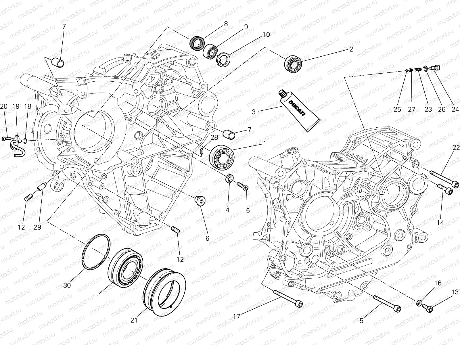 CRANKCASE BEARINGS [MOD:DVLC]