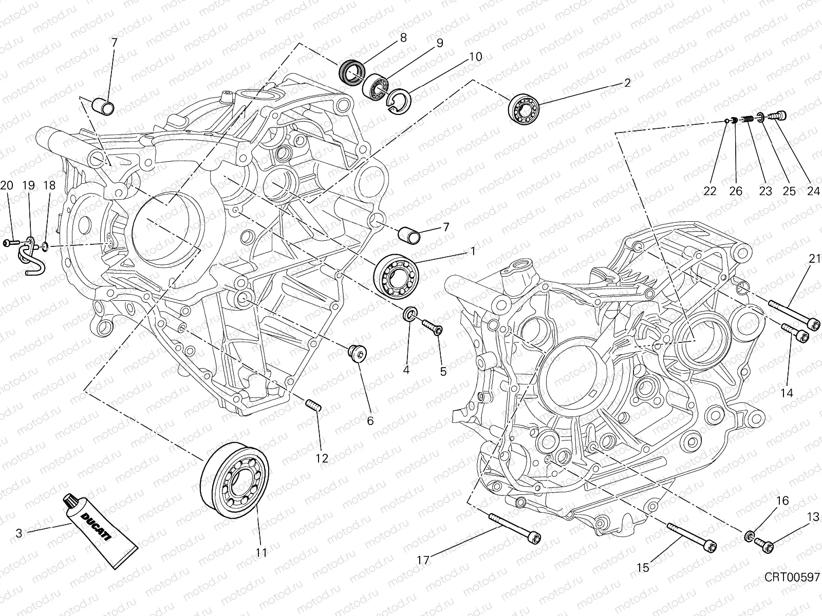 CRANKCASE BEARINGS [MOD:F848]