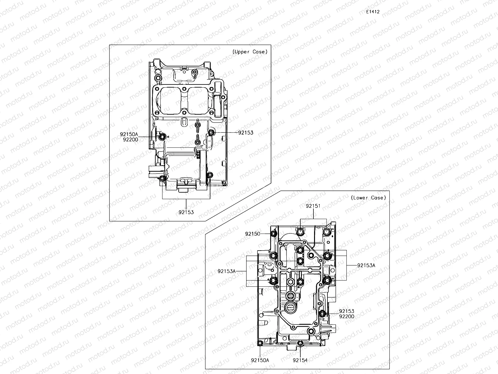 Crankcase Bolt Pattern (-EX300AEA99329)