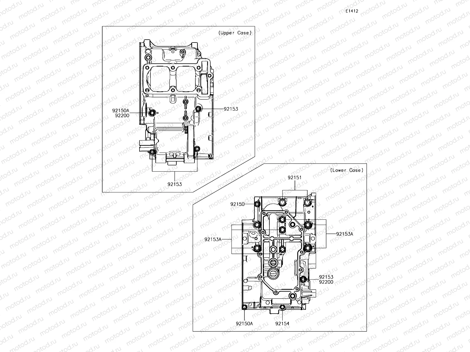 Crankcase Bolt Pattern(-EX300AEA99329)