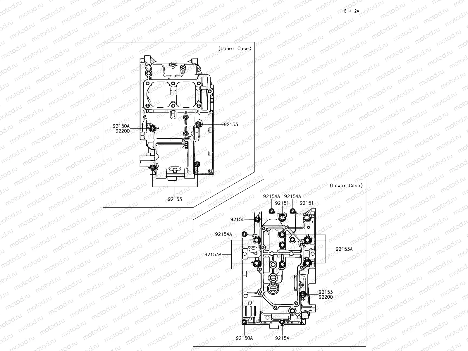 Crankcase Bolt Pattern (EX300AEA99330-)