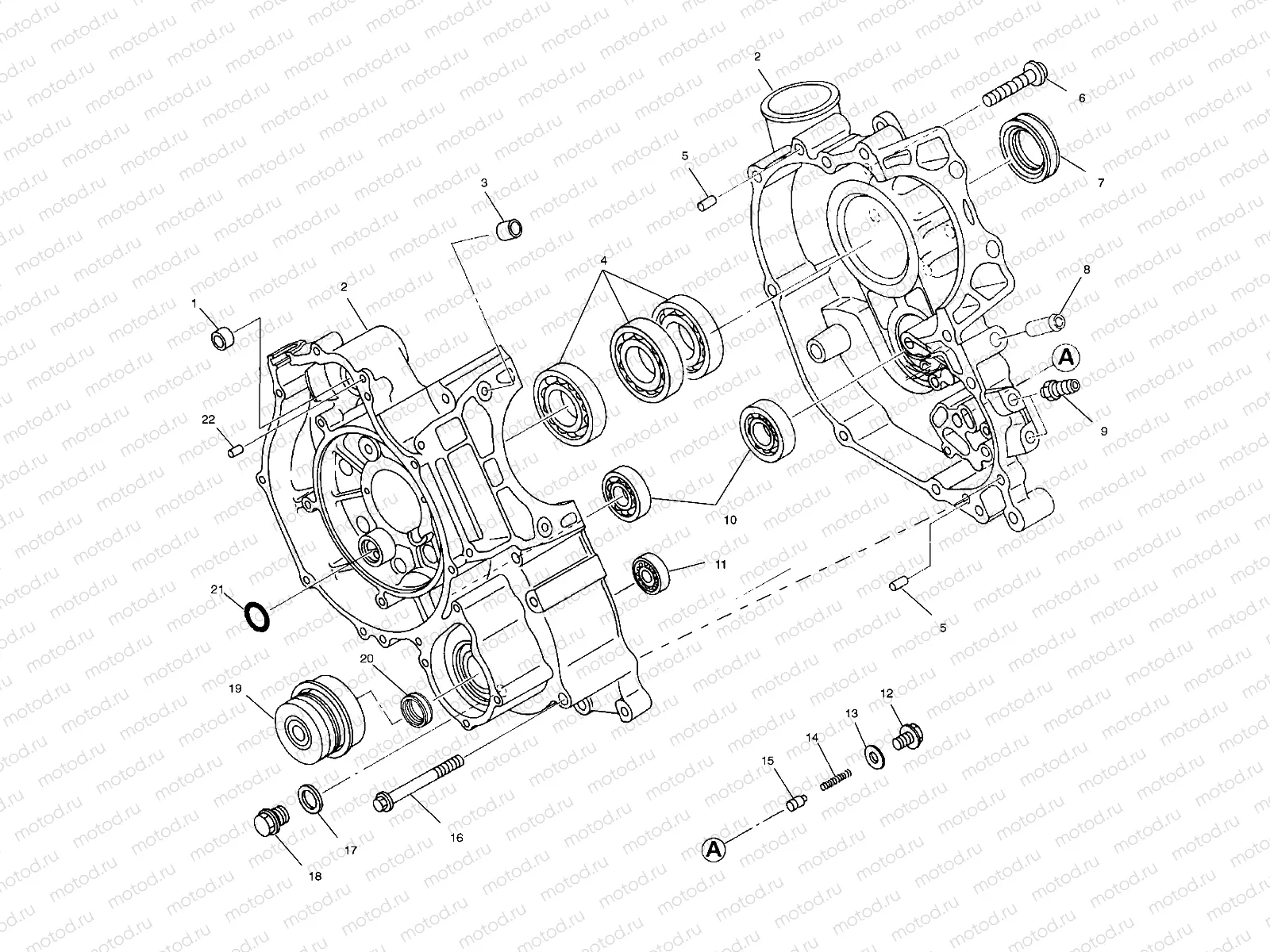 CRANKCASE - C10RB42AA (4976407640D01) | CRANKCASE - C10RB42AA (4976407640D01)