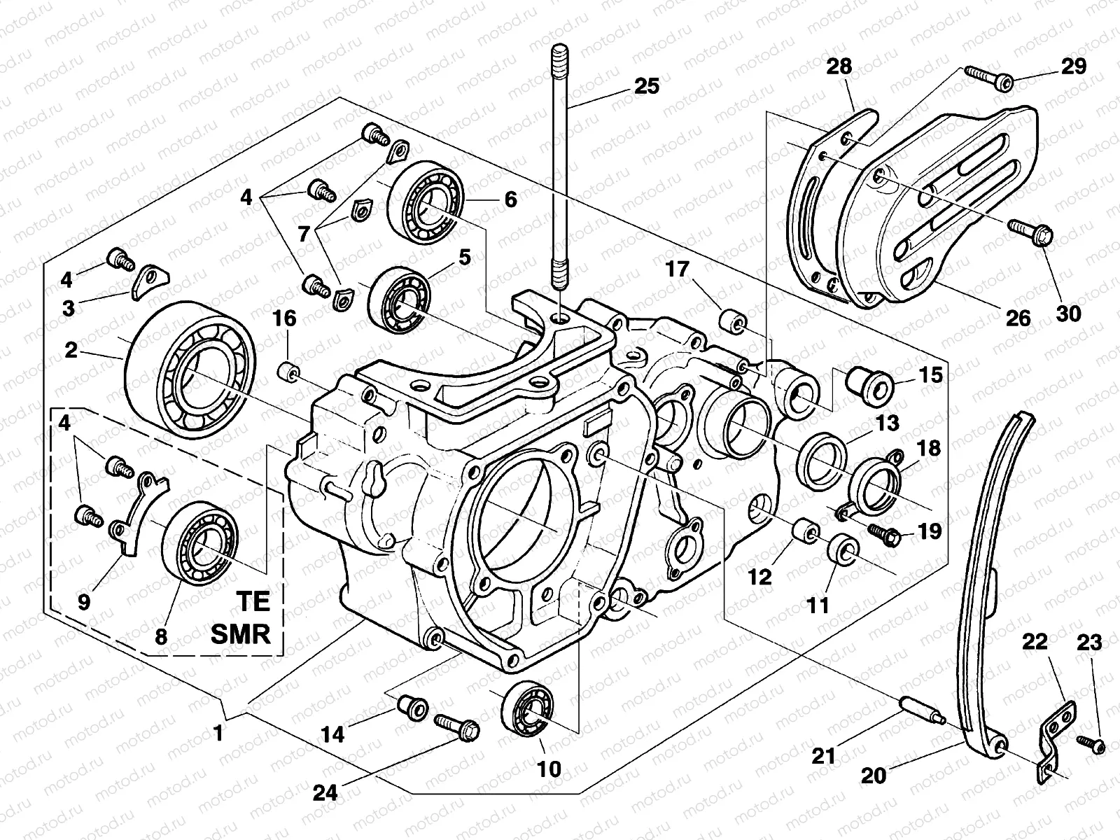 CRANKCASE CARTER L.H.