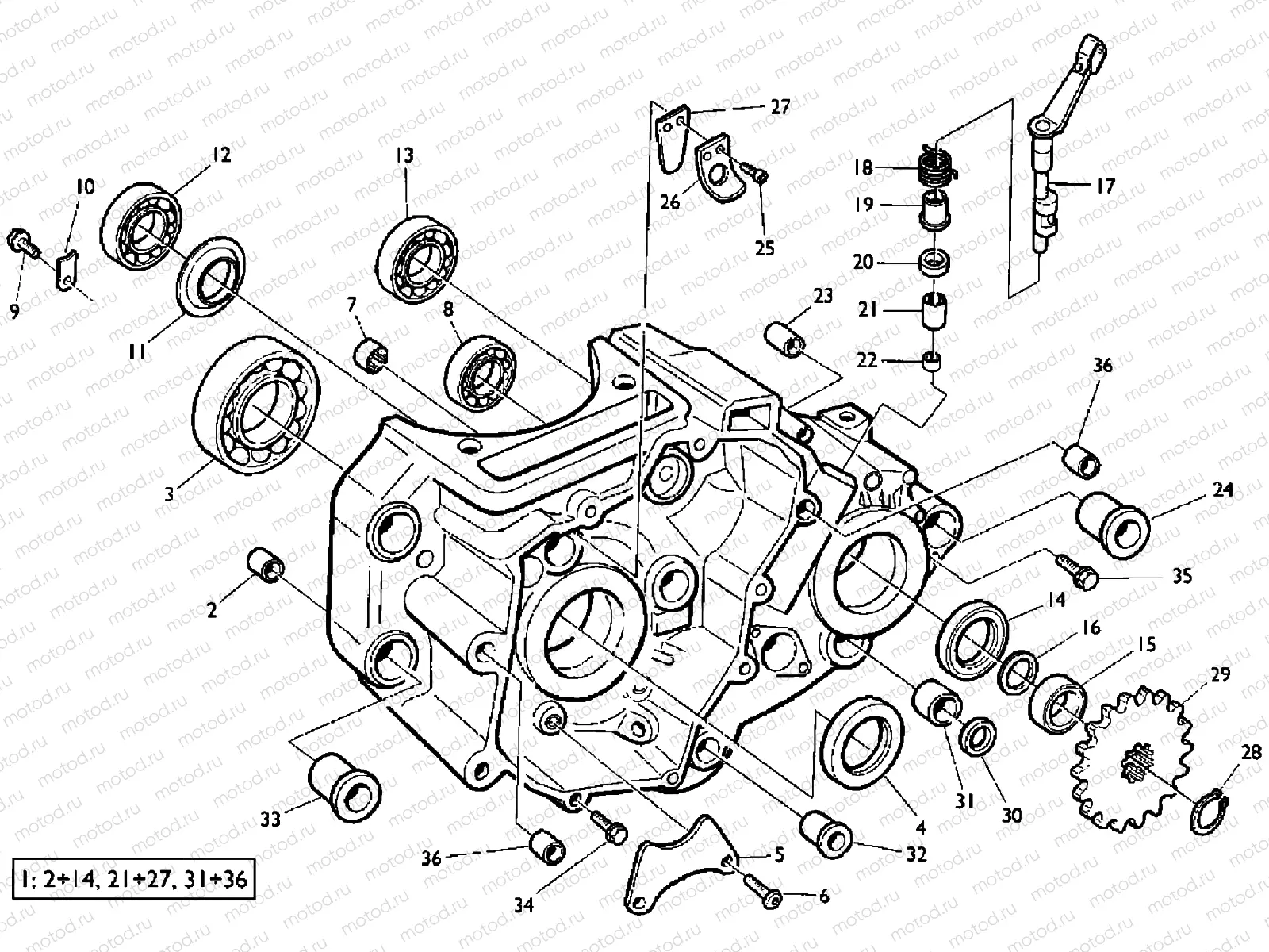 CRANKCASE CARTER L.H.