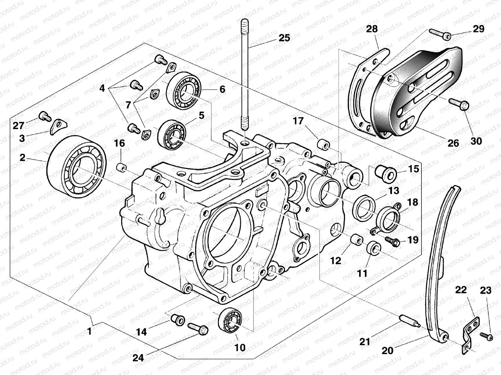 CRANKCASE CARTER L.H.