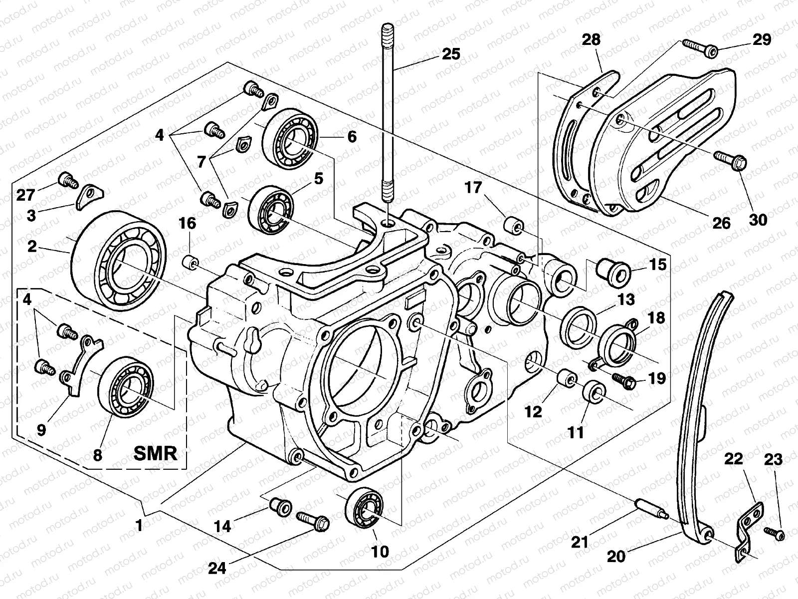 CRANKCASE CARTER L.H.