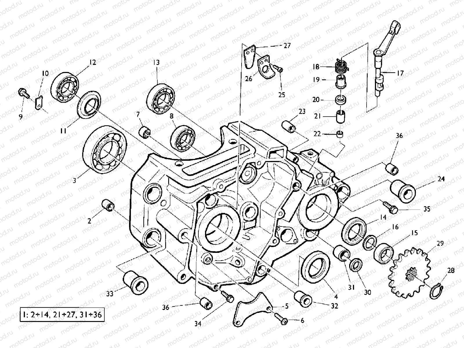 CRANKCASE CARTER L.H.