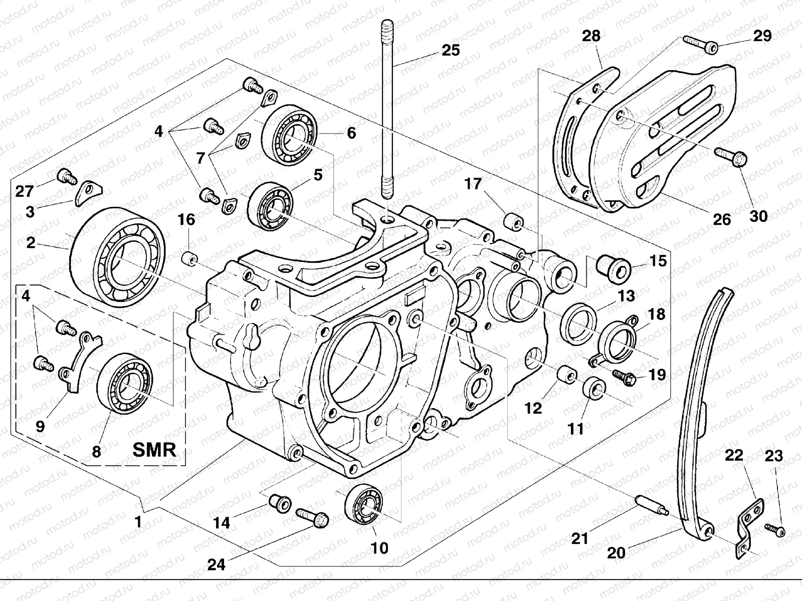 CRANKCASE CARTER L.H.