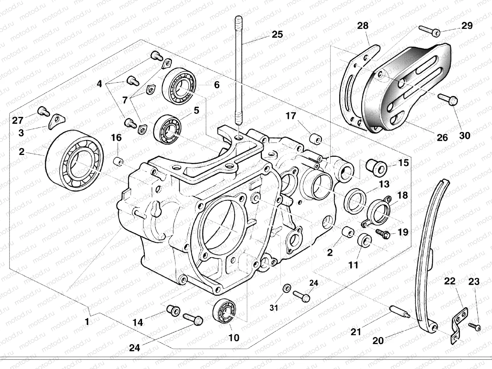 CRANKCASE CARTER L.H.