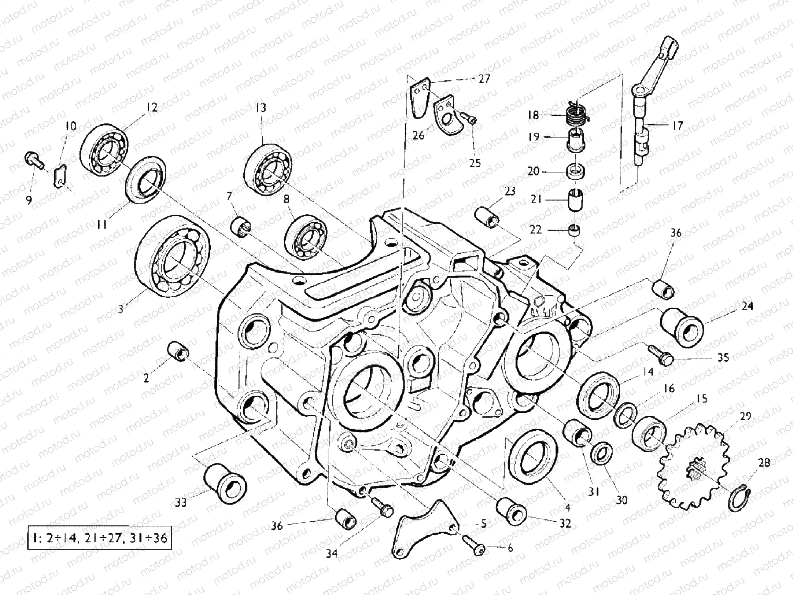 CRANKCASE CARTER L.H.