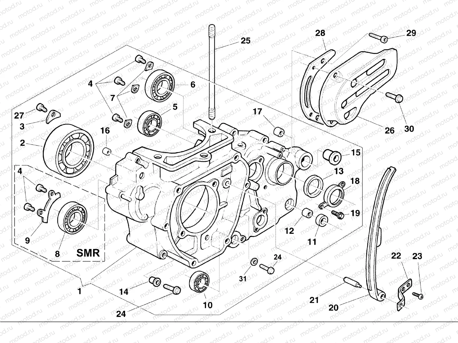 CRANKCASE CARTER L.H.