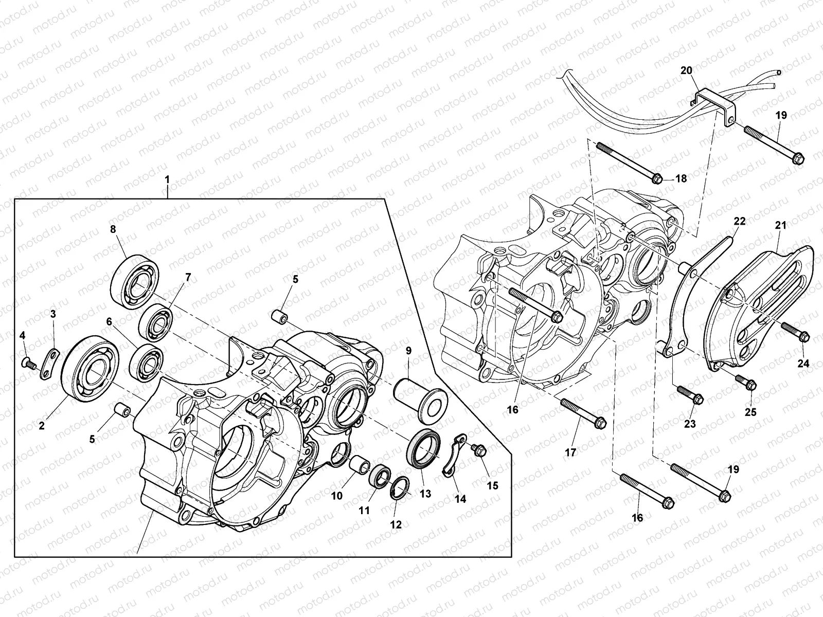 CRANKCASE CARTER L.H.