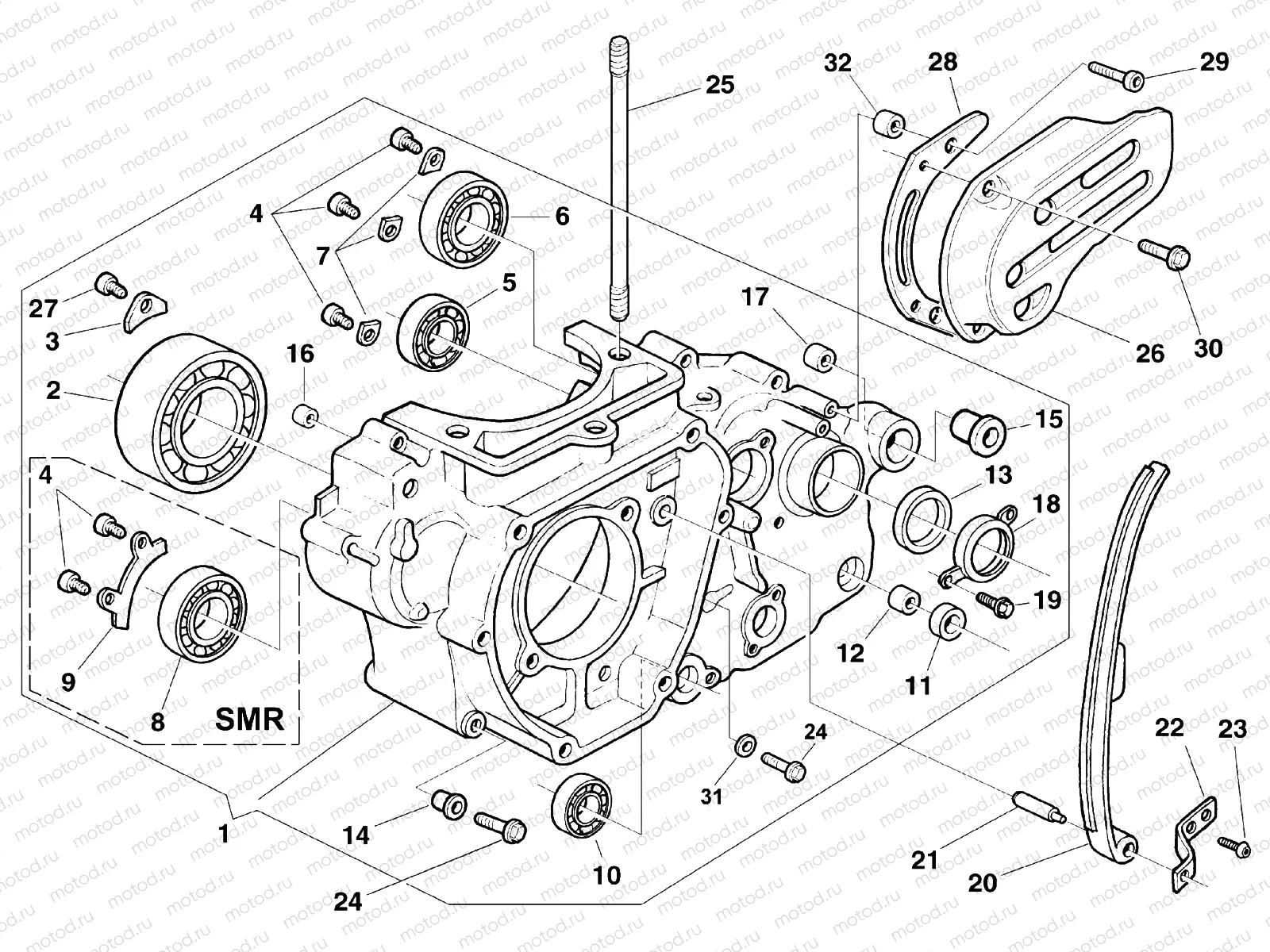 CRANKCASE CARTER L.H.