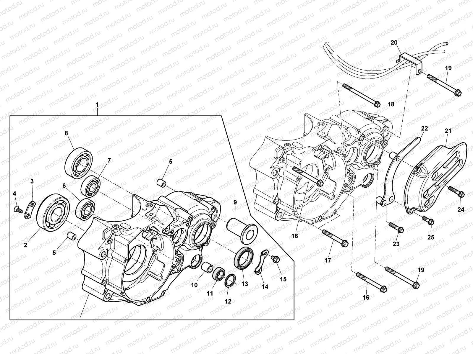 CRANKCASE CARTER L.H.