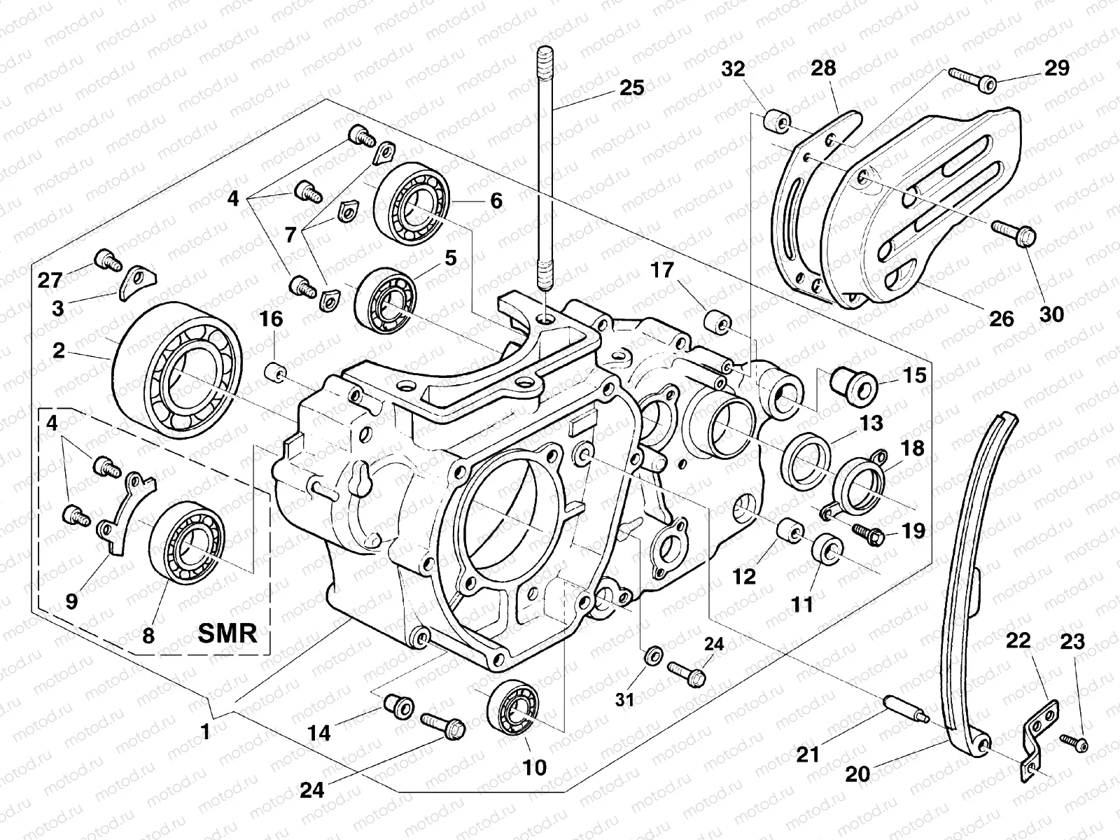 CRANKCASE CARTER L.H.