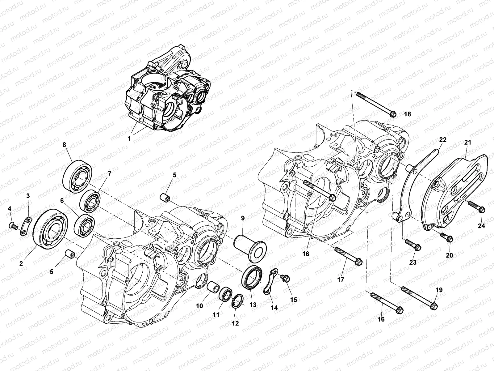 CRANKCASE CARTER L.H.