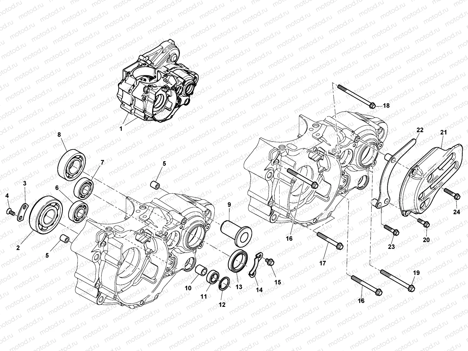 CRANKCASE CARTER L.H.